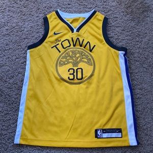 Warriors the town curry jersey